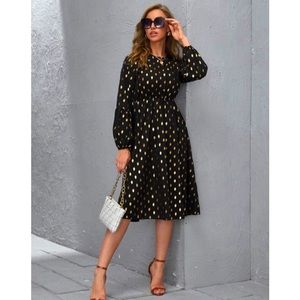 Button Down Long Sleeve Dress